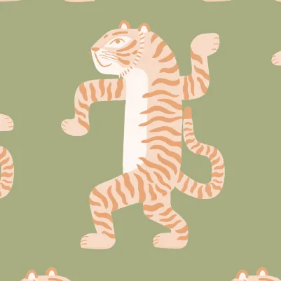 Samba Pink & Green pattern image