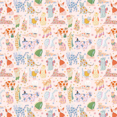 Meow Pink pattern image