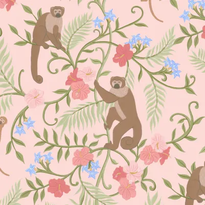 Macaque Pink pattern image