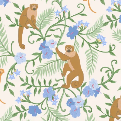 Macaque Beige pattern image