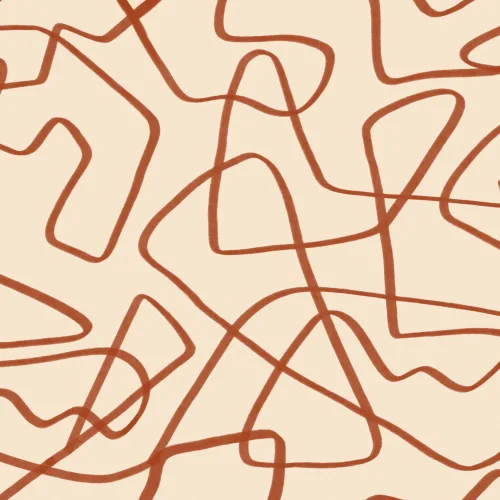 Fototapeta abstrakcyjna w kolorze terakoty i beżu Cool Doodle
