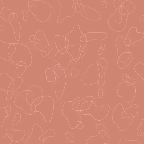 Terracotta Doodle Background Abstract Wallpaper Mural