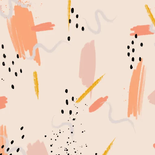 Peach Paint Brush Strokes Abstract Wallpaper Mural