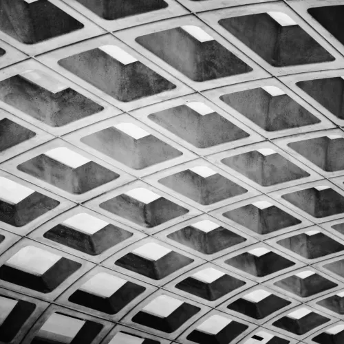 Brutalist Metro Station DC Wallpaper Mural