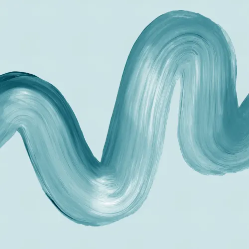 Blue Paint Brush Stroke Squiggle Wallpaper Mural