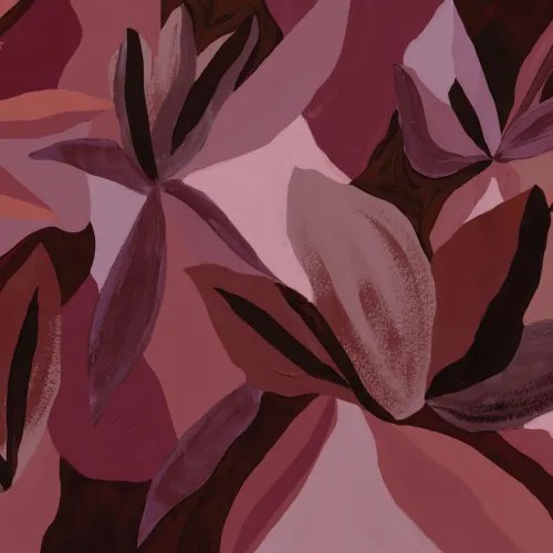 Flerfärgad mörk blommig art deco mural-tapeter för fantastiska rum