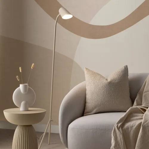 Soft Neutral Cut Out Abstract Shapes Wallpaper Mural