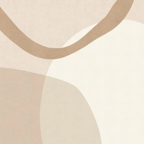 Soft Neutral Cut Out Abstract Shapes Wallpaper Mural