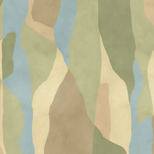 Green Abstract Modern Wall Mural With Calming Earthy Tones