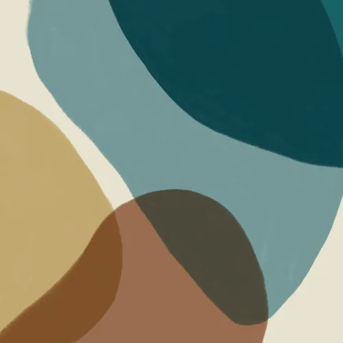 Multicolor Abstract Art Contemporary Mural With Dark Tones