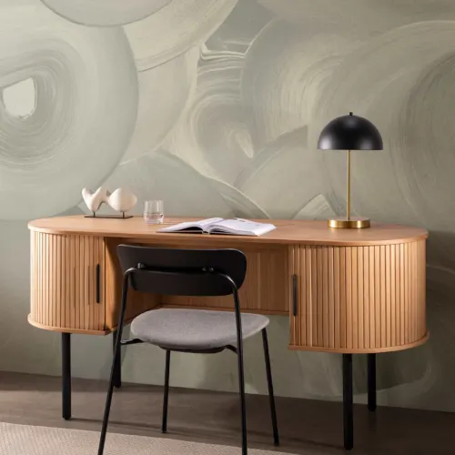Papel Pintado Verde con Pinceladas Grandes