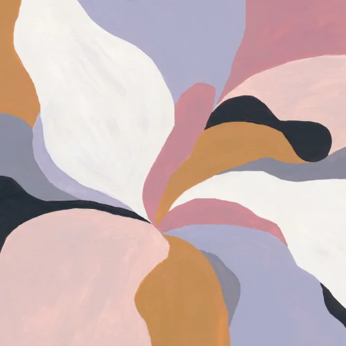 Kolorowa abstrakcyjna fototapeta z kwiatem magnolii