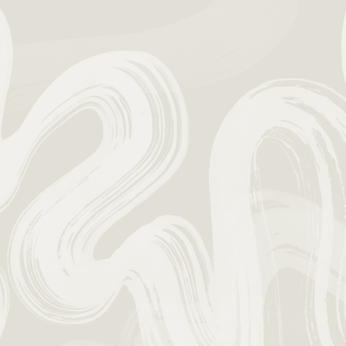 Papier Peint Panoramique abstraite beige à coups de pinceau et tourbillons