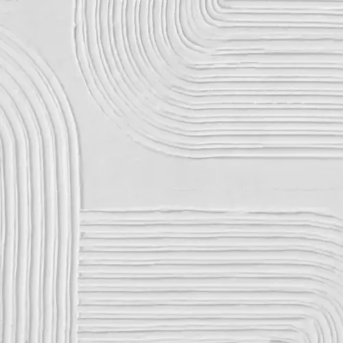 Neutral Sculpted Abstract Curved Lines Mural