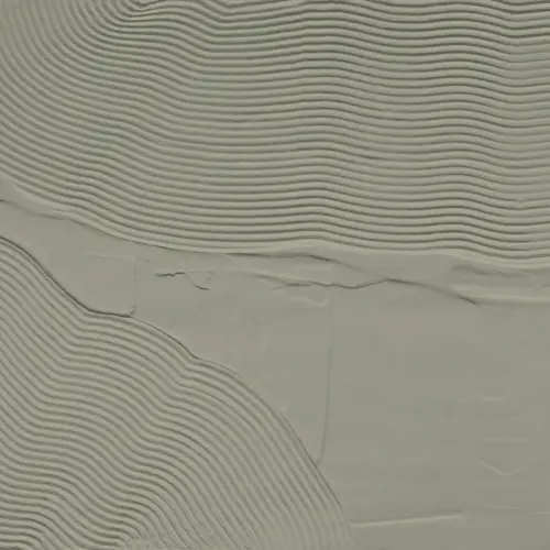 Mural de linhas abstractas esculpidas orgânicas verdes