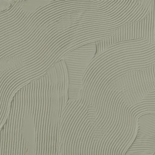 Mural verde de linhas sobrepostas abstractas esculpidas