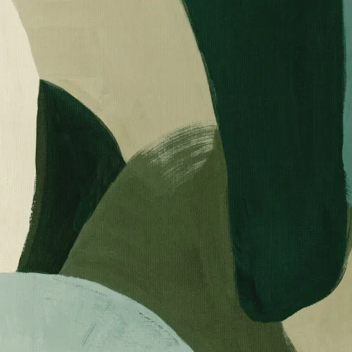 Mural de papel pintado abstracto en verde intenso