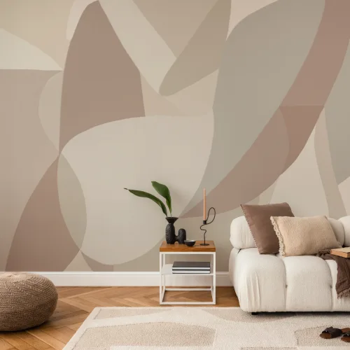 Formă feminină Abstract Shapes murale în bej