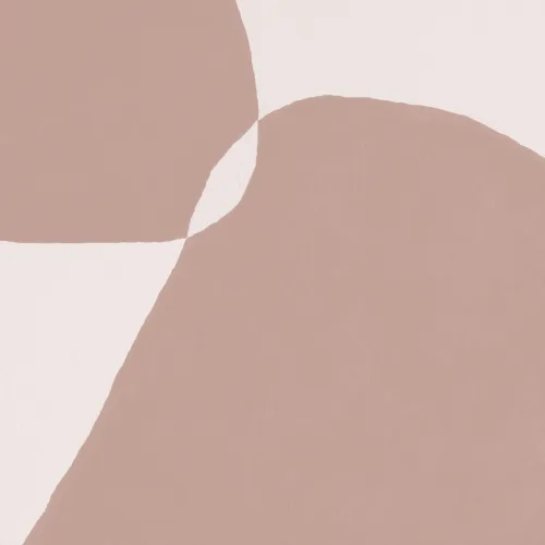 Modern Plaster-Effect Abstract Shapes Wall Mural in Pink Tones