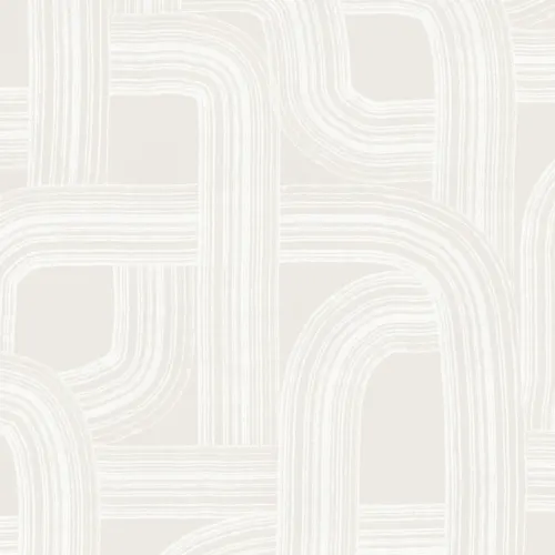 Minimalistische Zen-Linien Fototapete in Creme