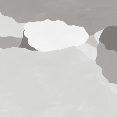 Gray Abstract Fractured Rock Mural