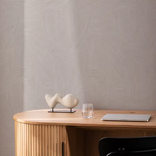 Beige lagdelte buede former tapet