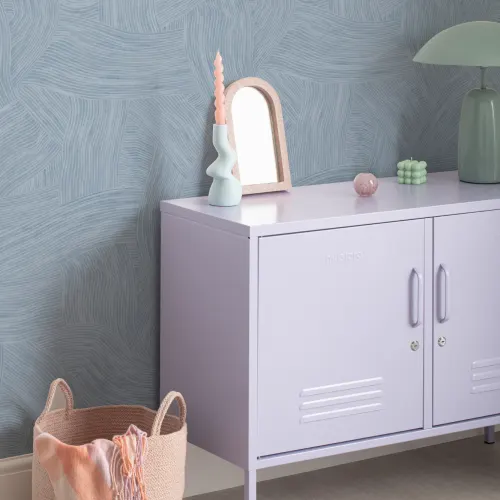 Papel de parede do Blue Layered Curved Shapes