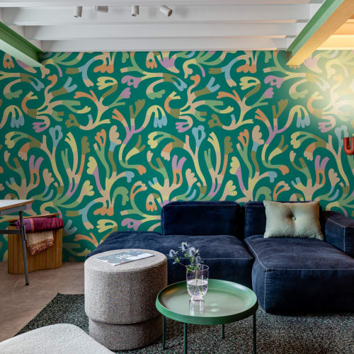 Elizabeth Olwen Flowstate Green Mural