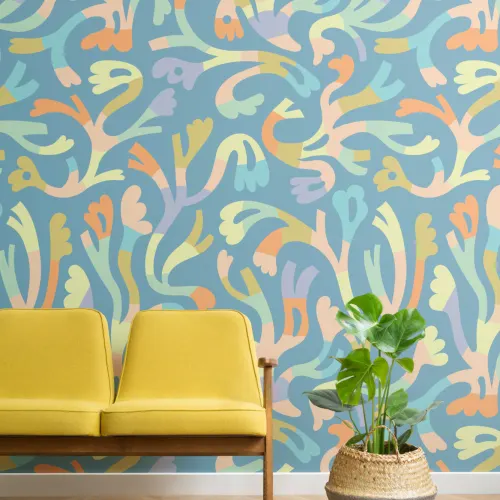 Elizabeth Olwen Flowstate Blue Mural