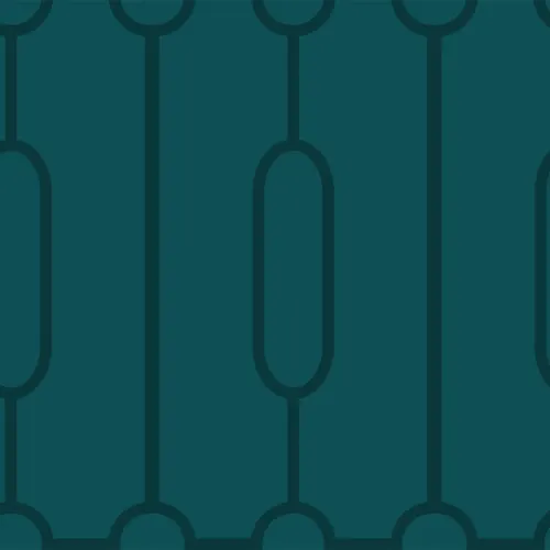 Teal Geometric Art Deco Print Wallpaper Mural