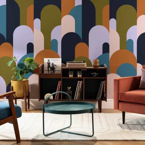 Panoramique arches art déco colorées