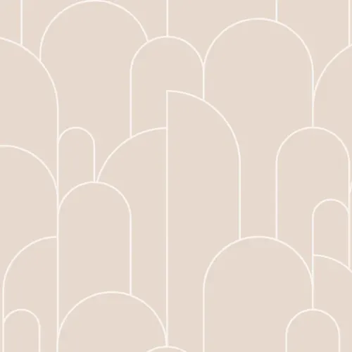 Pink Art Deco Arch Outlines Wallpaper Mural