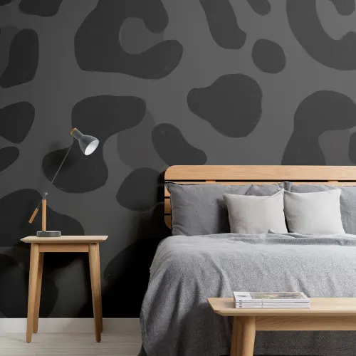 Black Leopard Print Wallpaper Mural