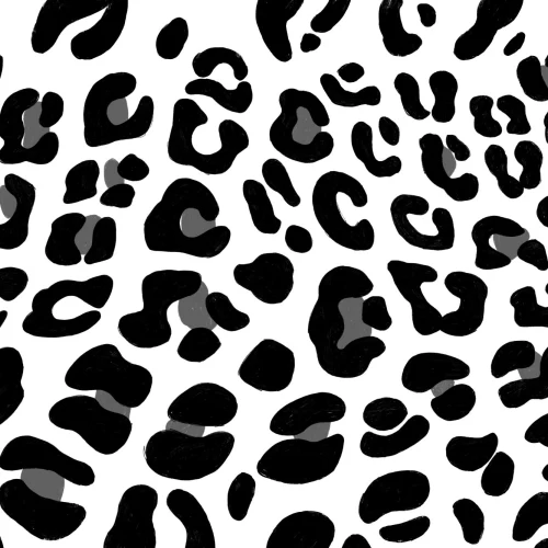Svartvitt Leopard Print Wallpaper Mural