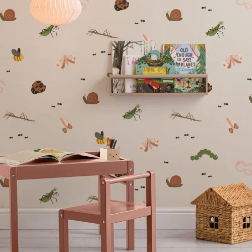 Papel Pintado Ilustraciones para Niños con Motivo de Insectos