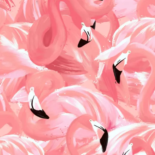 Roz Flamingo Bird model tapet Mural