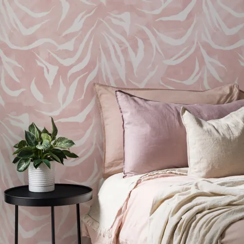 Pink Abstract Tiger Stripes Repeat Pattern Wallpaper