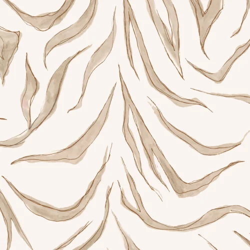 Minimalist Neutral Tiger Print Repeat Pattern Wallpaper