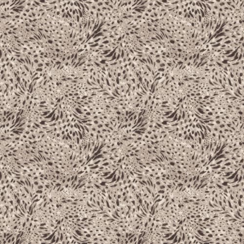 Mørk abstrakt fototapet med dyremønster i beigetonar