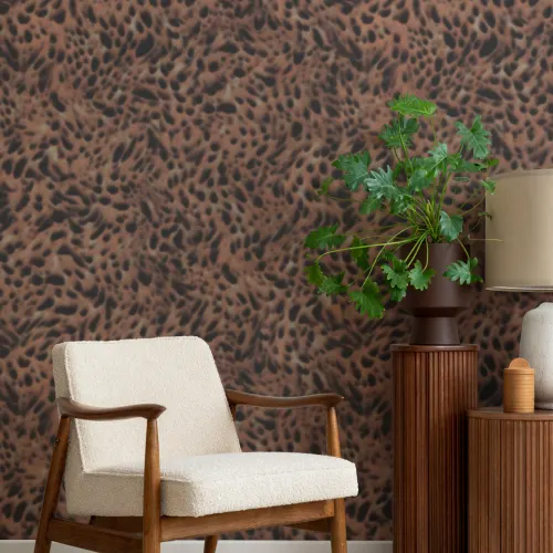 Mørk dyreprint-stemning statement-vegg leopard-fototapet