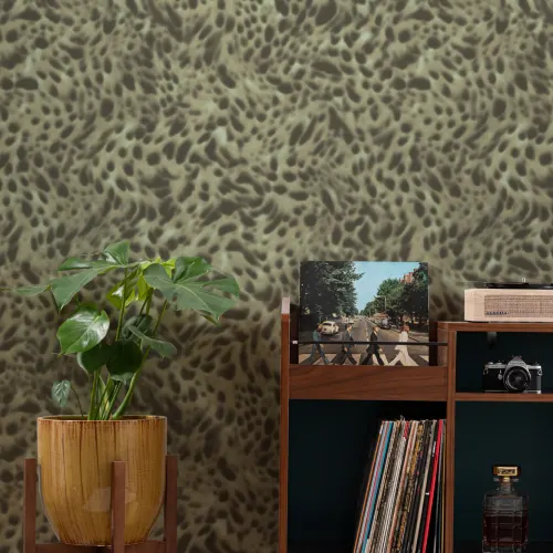 Grønn leopard abstrakt dyreprint fototapet