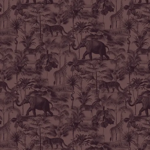 Papel pintado Ciruela Tropical Tonal Animal De La Selva