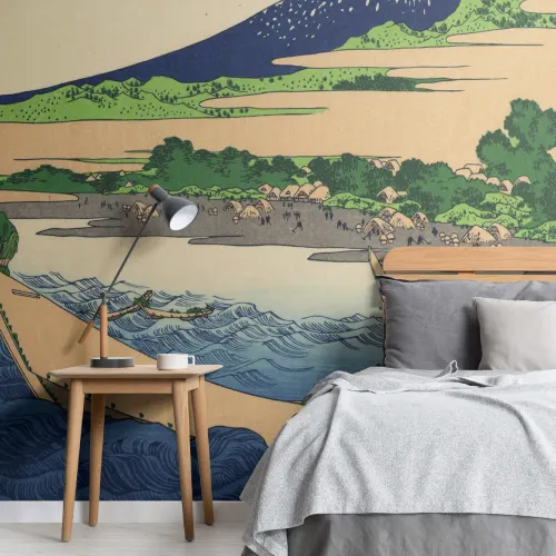 Shore of Tago Bay by Hokusai Wallpaper Mural