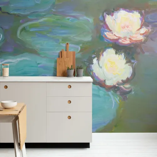 Monet Water Lilies Painting Art Wallpaper Mural