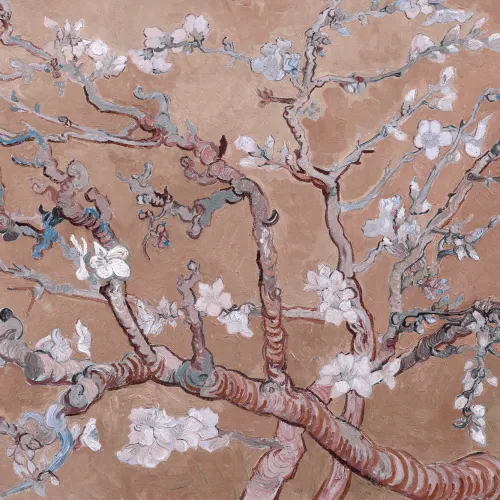 Pink Almond Blossom by Vincent Van Gogh Mural