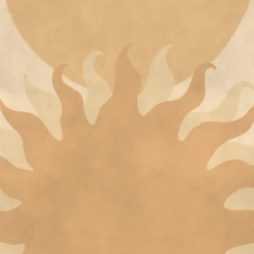 Beige Sun Abstract Flare Art Wall Mural