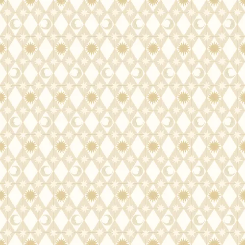 Beige geometrisk himmelsk fototapet til barnerom for en rolig stemning