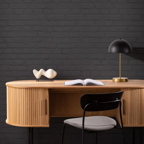 Black Brick Wallpaper Mural