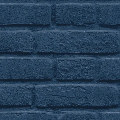 Deep Blue Brick Wallpaper Mural