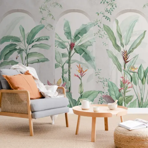 Biophilic Design Kasvitieteellinen kuvatapetti